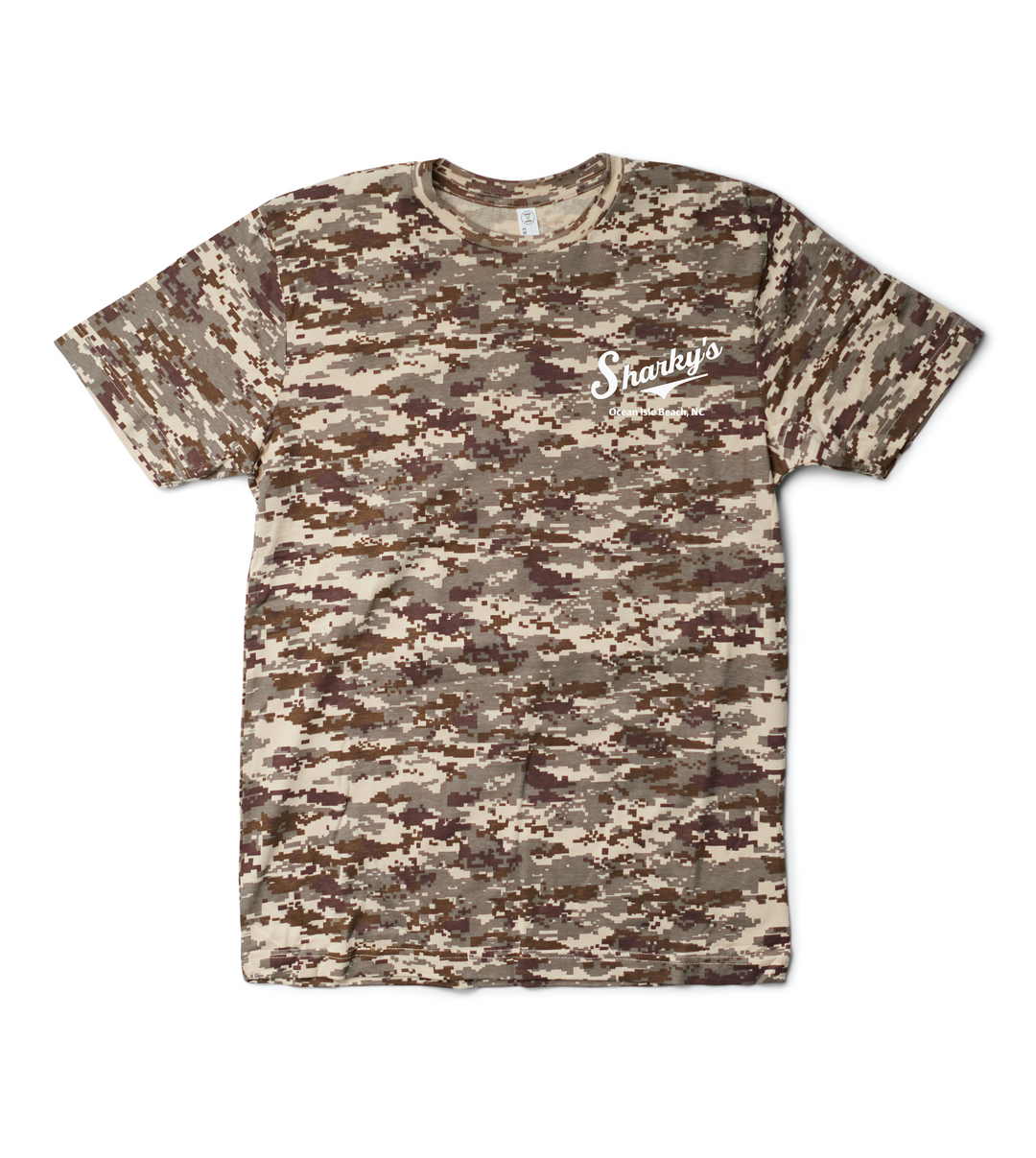 Sharky's Unisex Camo Tee