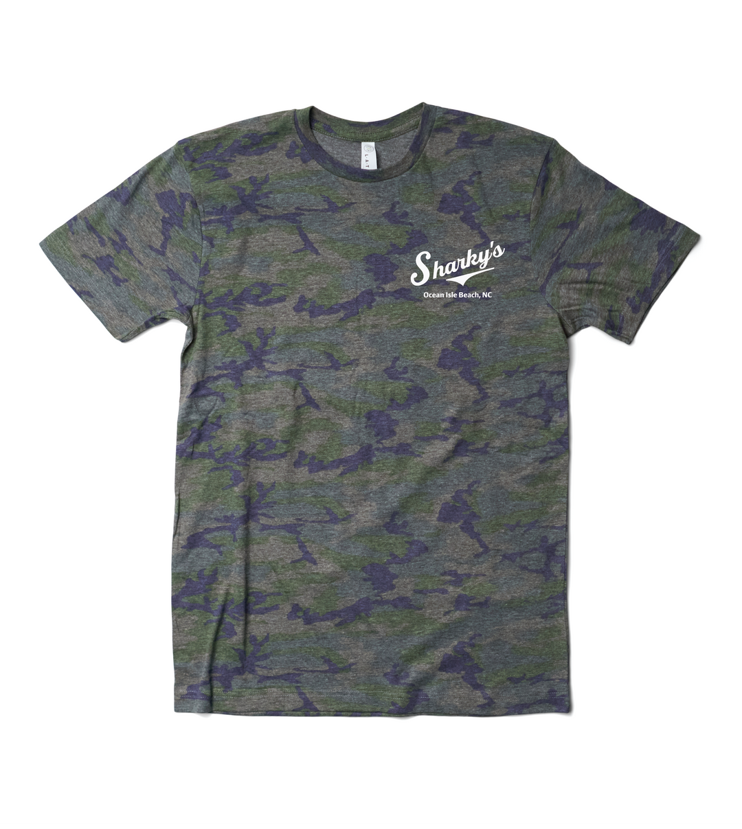 Sharky's Unisex Camo Jersey Tee