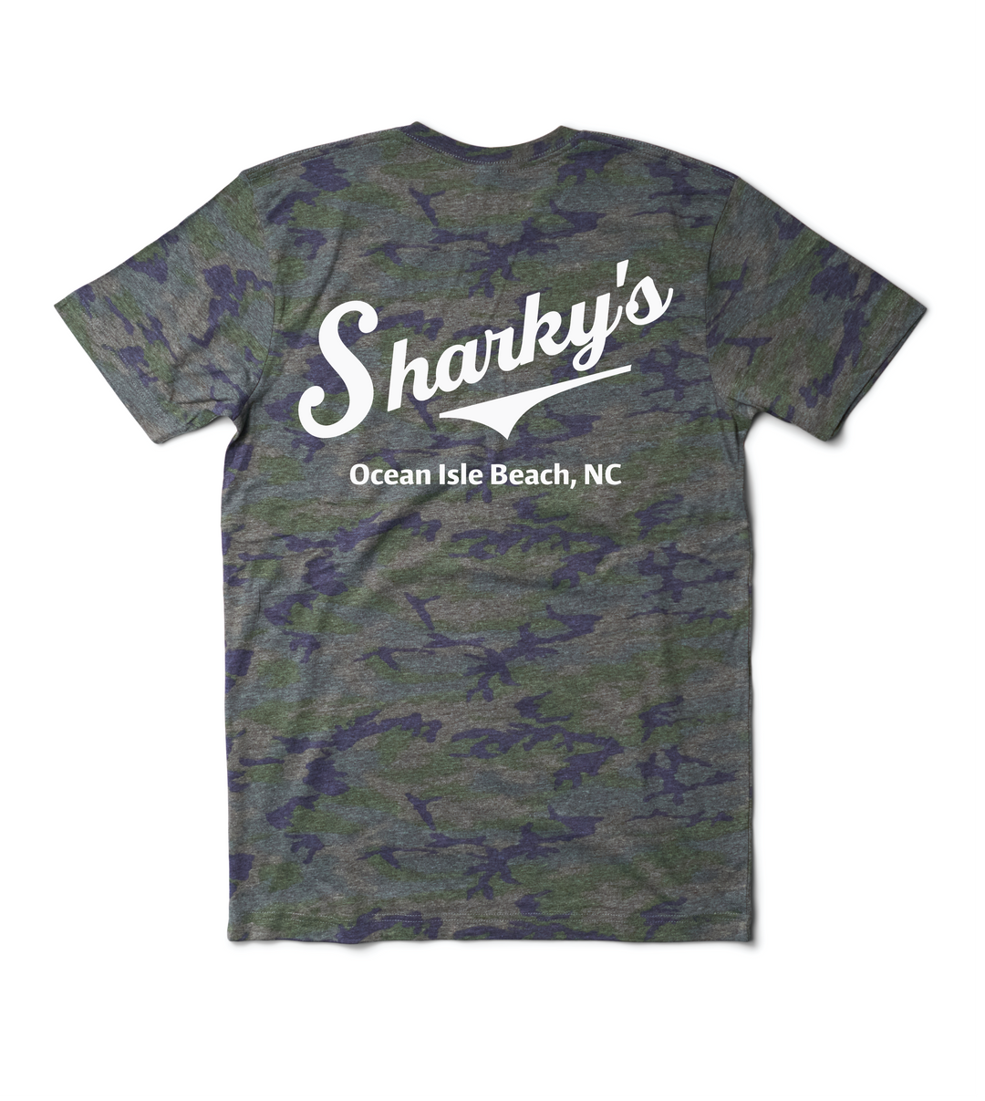 Sharky's Unisex Camo Jersey Tee