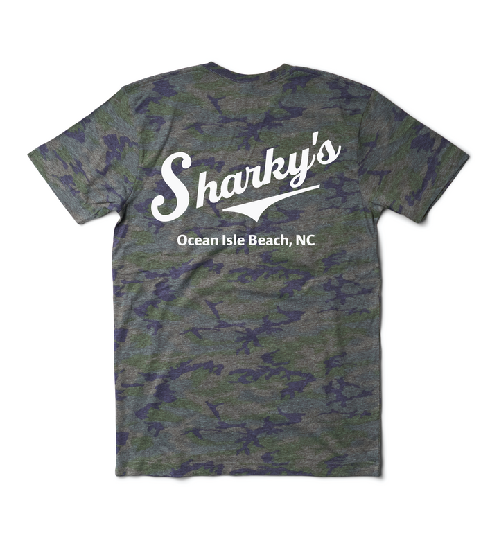 Sharky's Unisex Camo Jersey Tee