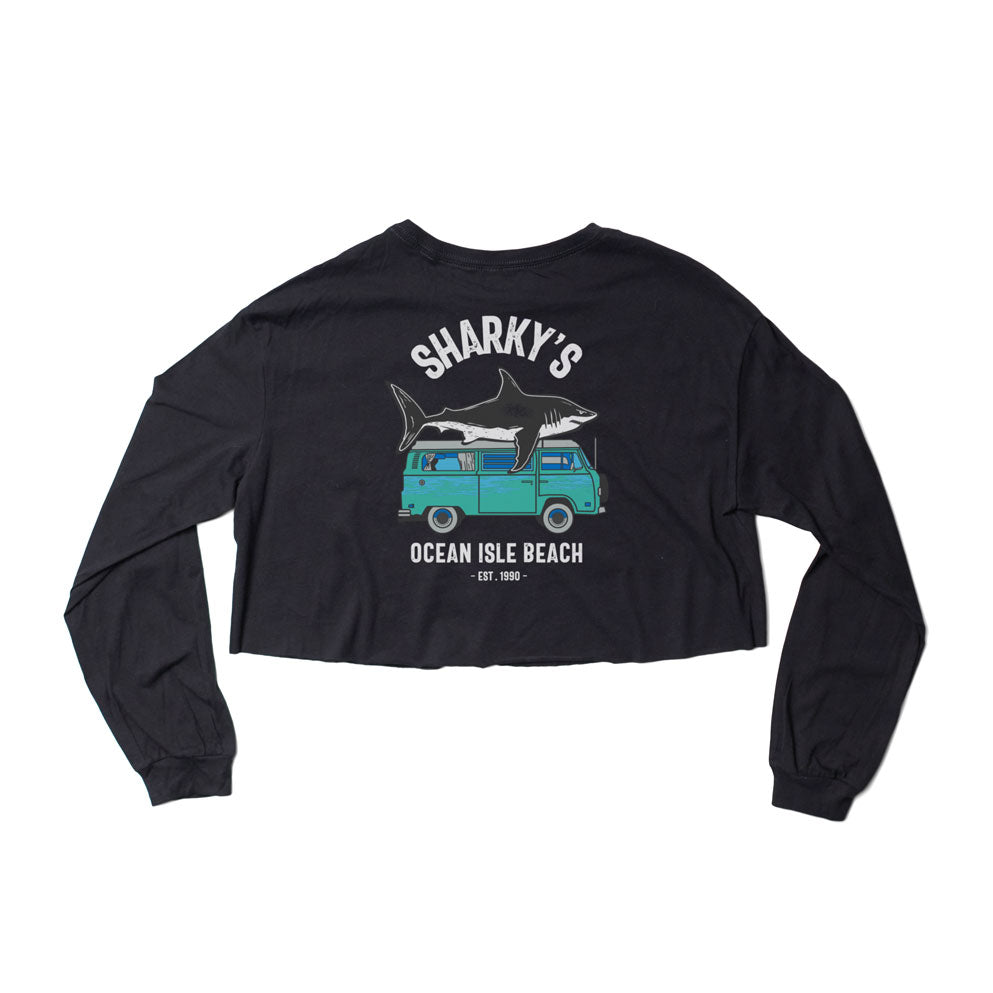 Sharky's Womens Vintage Bus Cropped Crewneck – Sharky's Merch Storefront