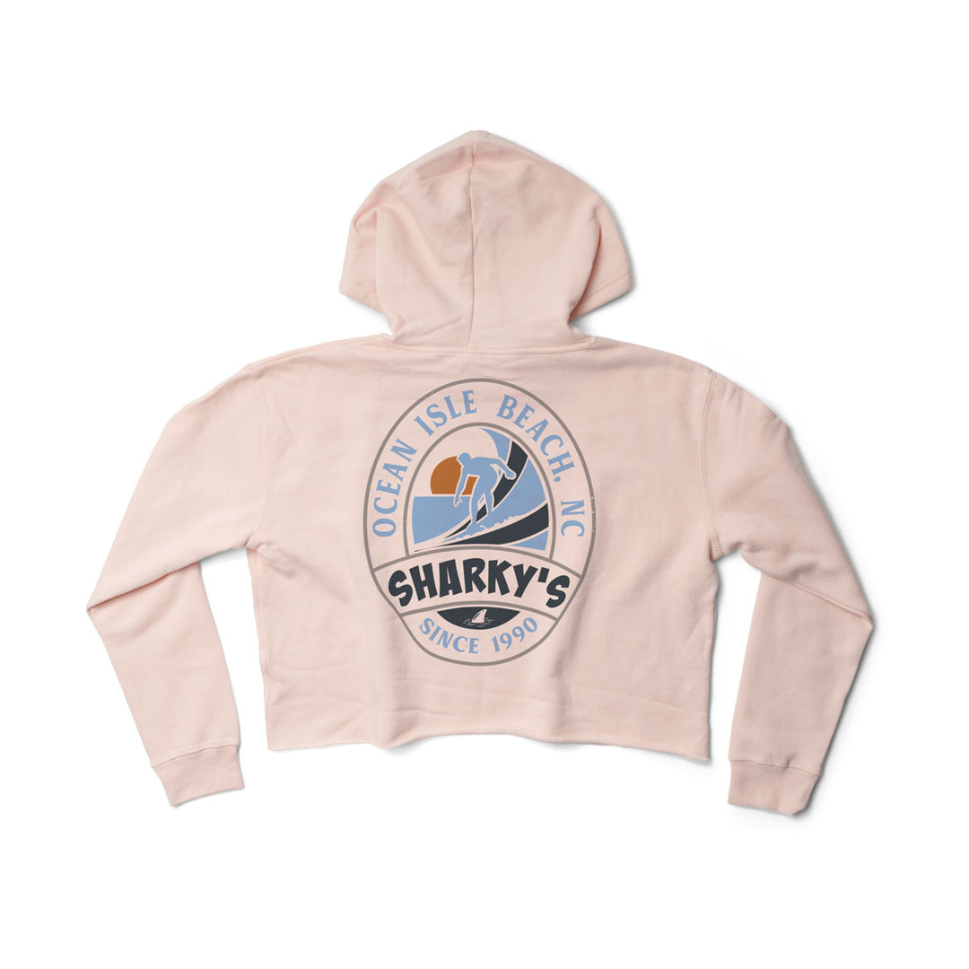 Sharky's Womens Hang Ten Cropped Hoodie