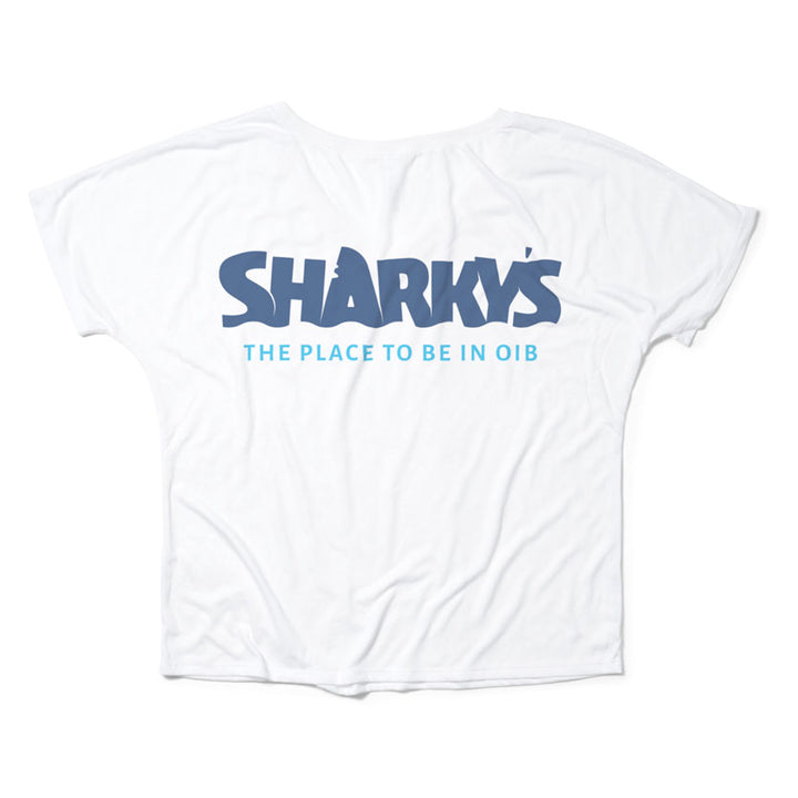 Sharky's Womens Logo V-Neck Tee