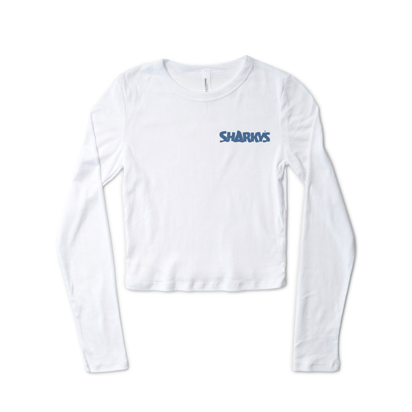 Sharky's Womens Logo Longsleeve Baby Tee