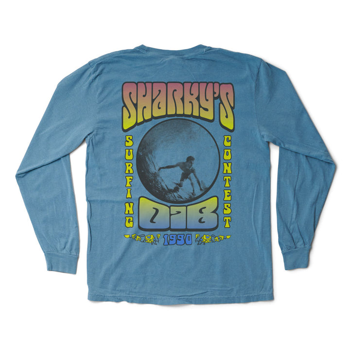 Sharky's Unisex Surf Contest Pocket Longsleeve Tee