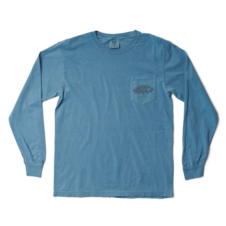 Sharky's Unisex Surf Contest Pocket Longsleeve Tee