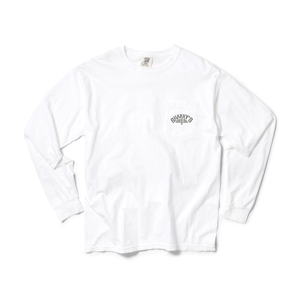 Sharky's Unisex Surf Contest Pocket Longsleeve Tee