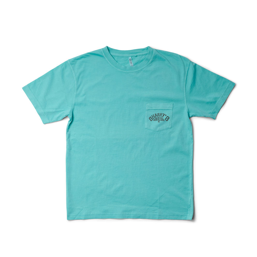 Sharky's Unisex Surf Contest Pocket Tee