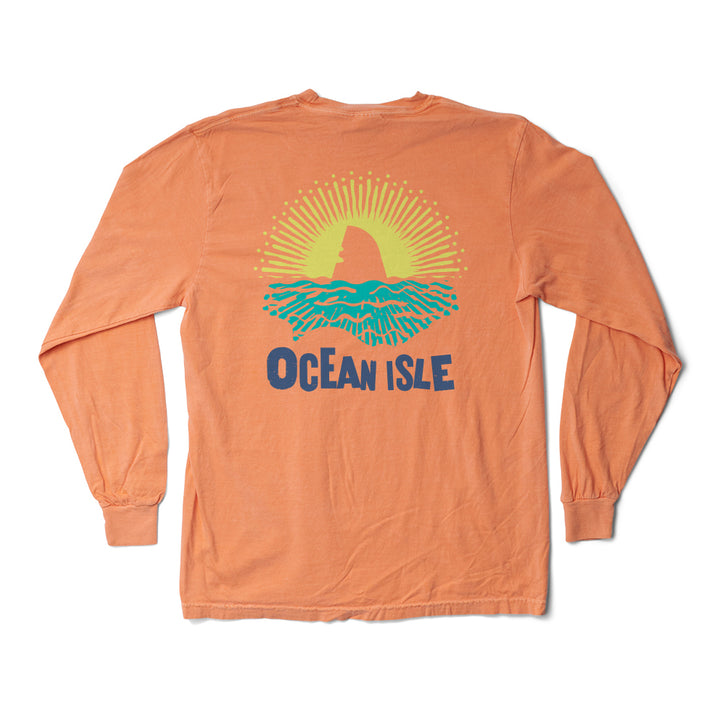 Sharky's Unisex Sunset Ocean Isle Long Sleeve Tee