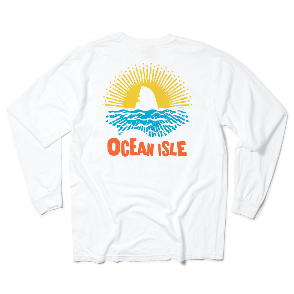 Sharky's Unisex Sunset Ocean Isle Long Sleeve Tee