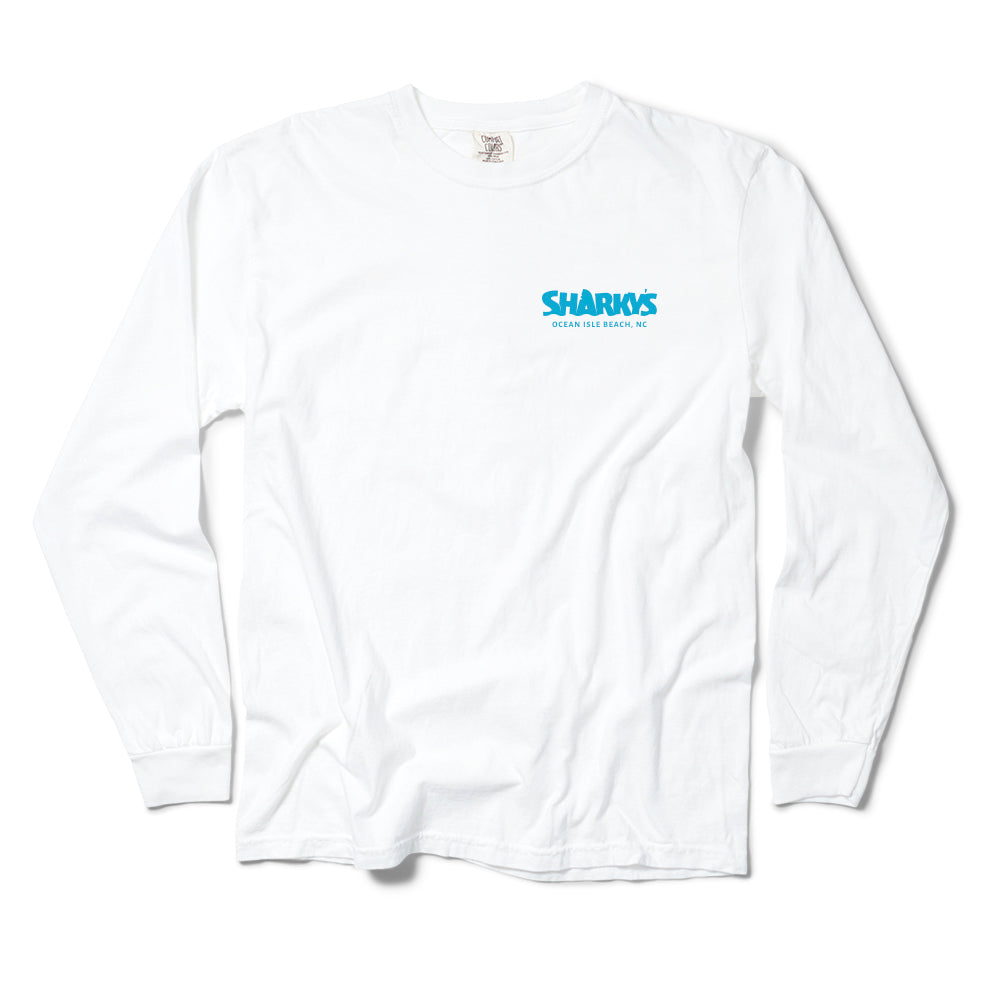 Sharky's Unisex Sunset Ocean Isle Long Sleeve Tee