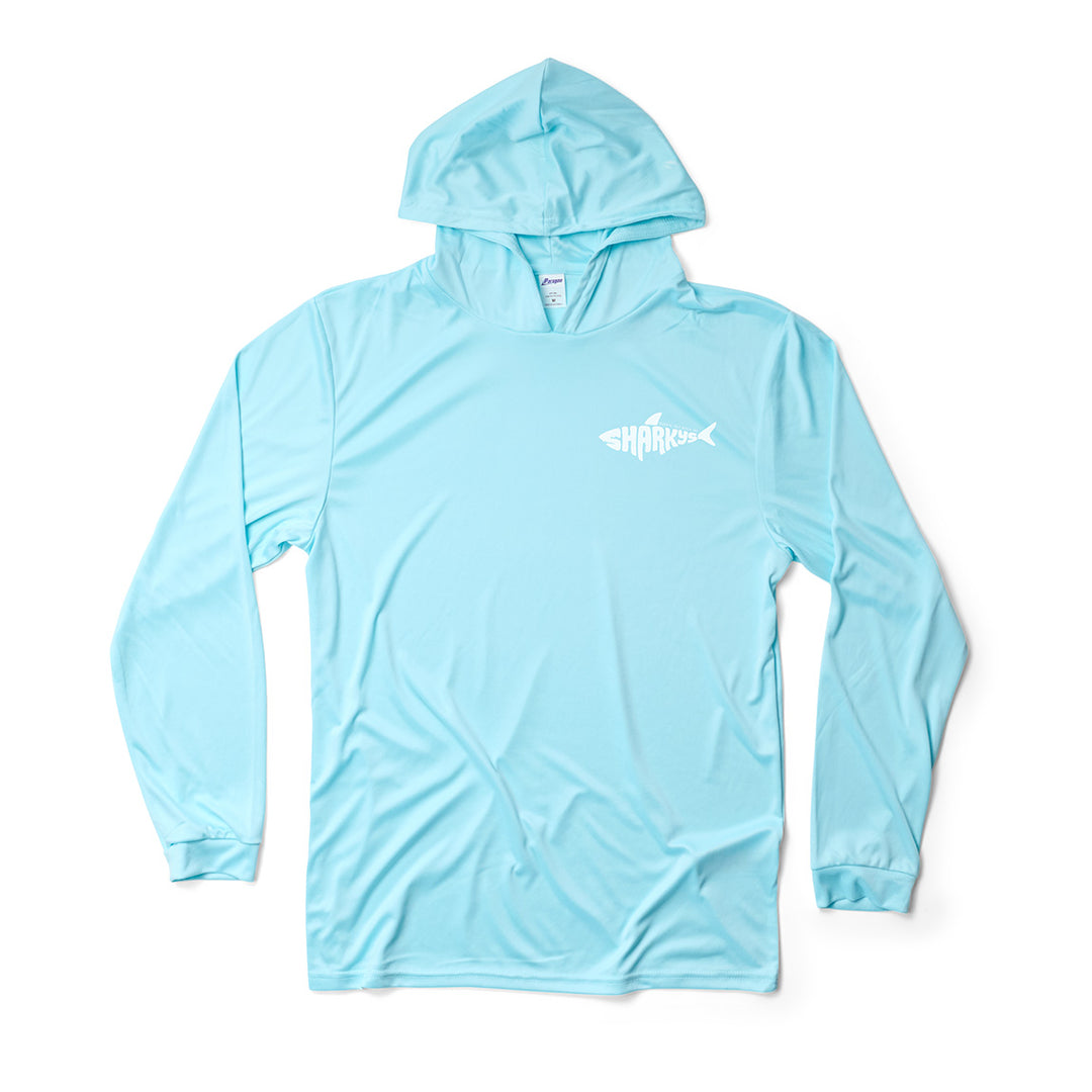 Sharky's Unisex Making Waves Long Sleeve Hooded Shirt